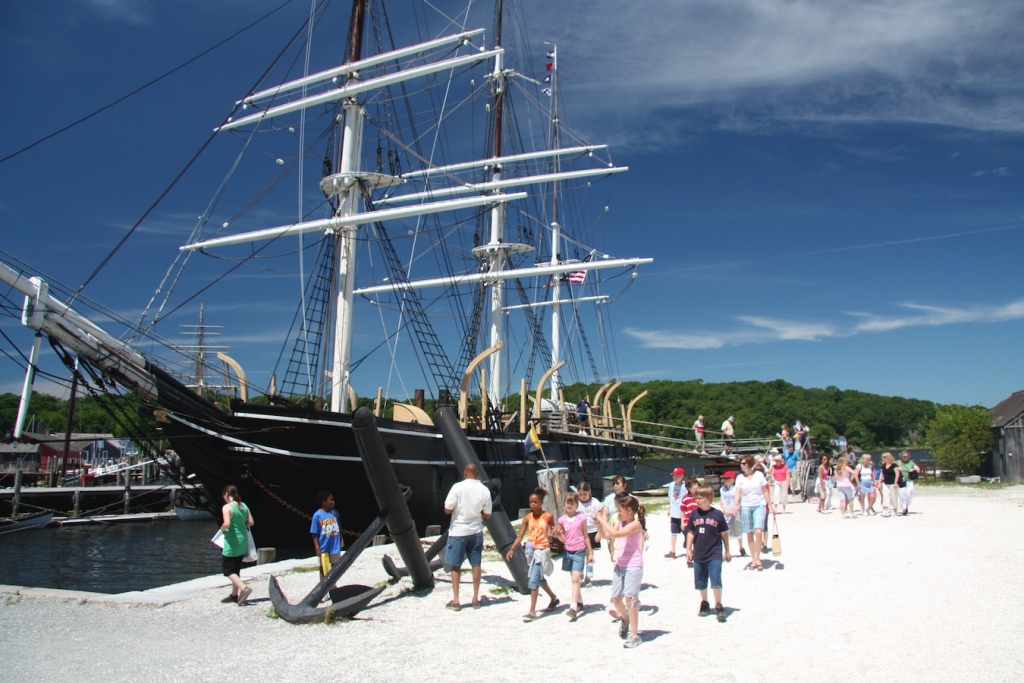 Ship Charles W Morgan at Mystic Seaport Museum, Mystic, Connecticut