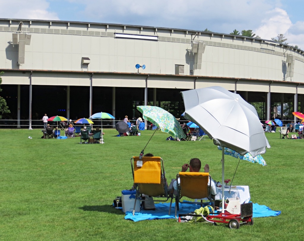 Getting ready for a Boston Symphony concert at Tanglewood, Lenox MA.