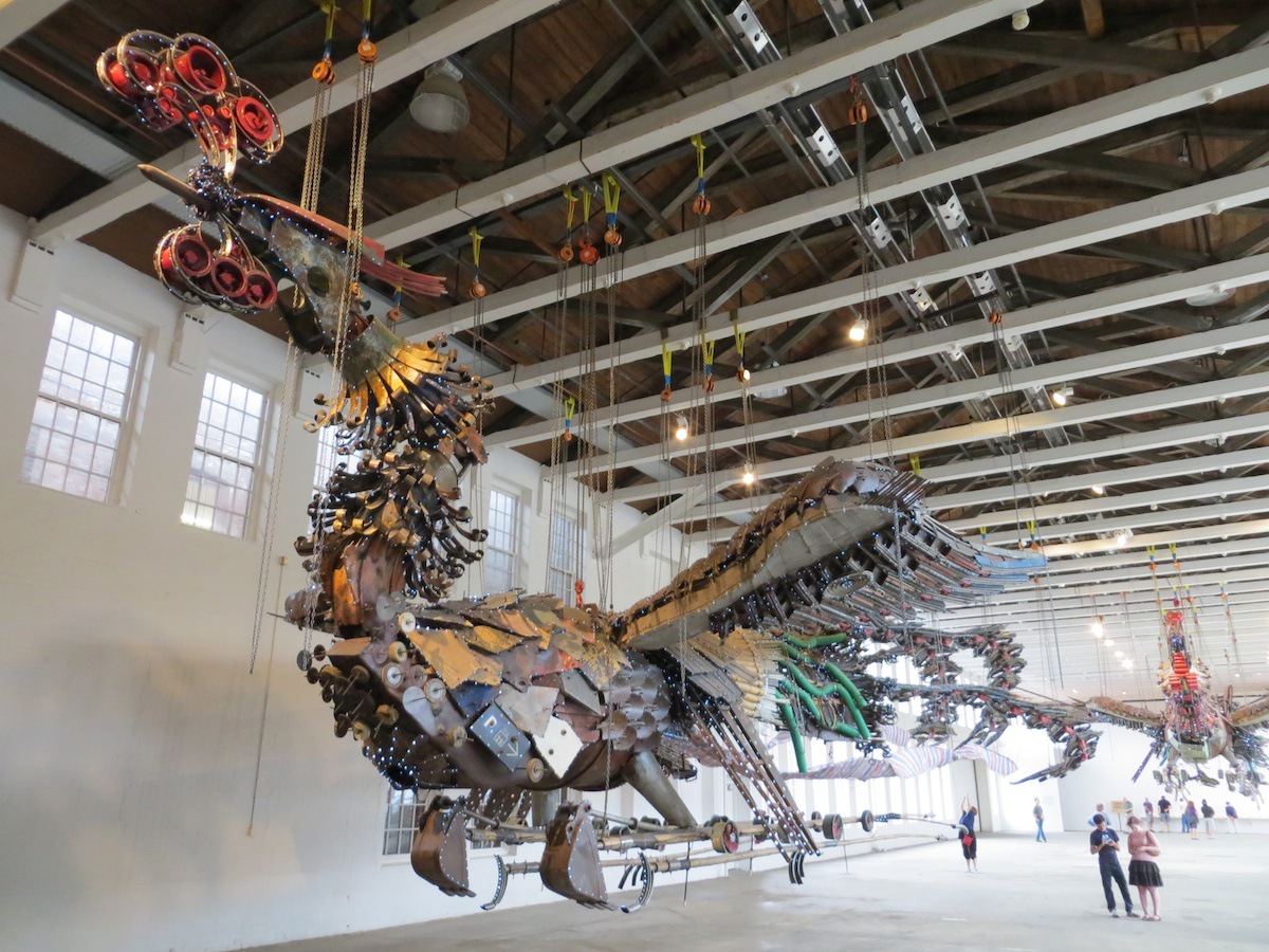 Xu Bing's Phoenixes at MASS MoCA, North Adams MA.