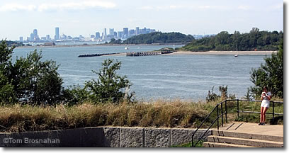 View of Boston from George's Island, Boston Harbor MA