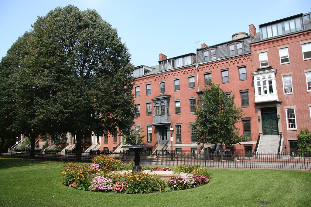 Private park in Boston's South End neighborhood.