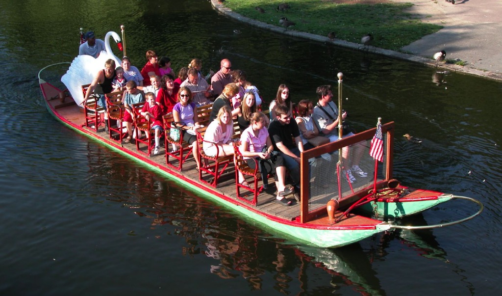 Swan boat in the Public Garden, Boston MA