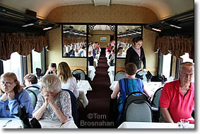 Dining car on the Cape Cod Central Railroad