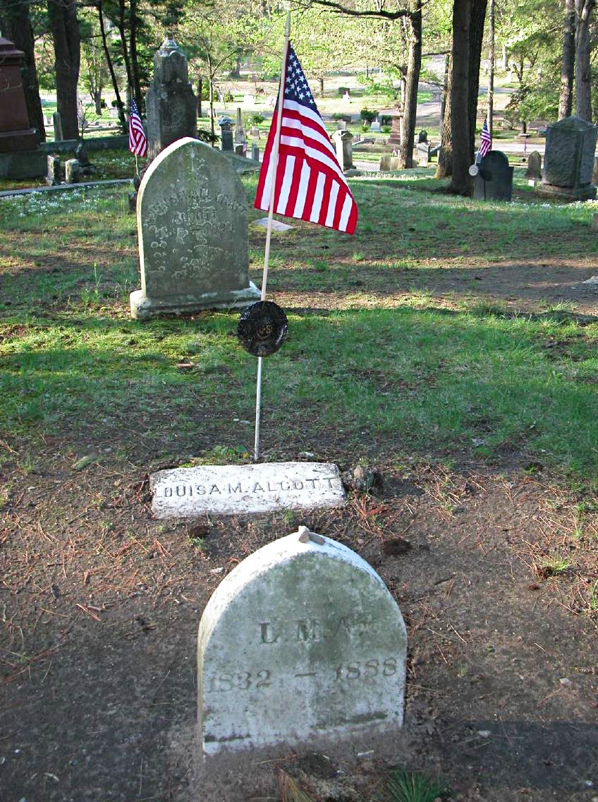 Louisa May Alcott's Grave, Sleepy Hollow Cemetery, Concord MA