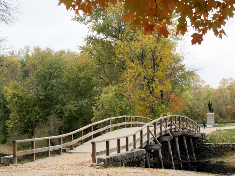 Fall foliage at Old North Bridge, Concord, Massachusetts