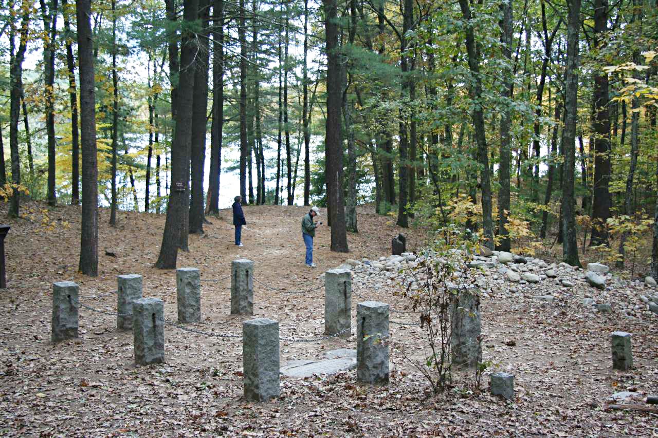 Site of Henry David Thoreau's house at Walden Pond, Concord MA