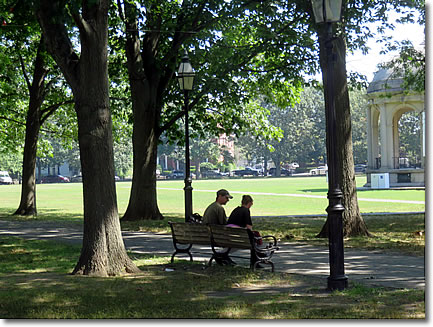 A quiet moment on Salem Common (Washington Square), Salem MA