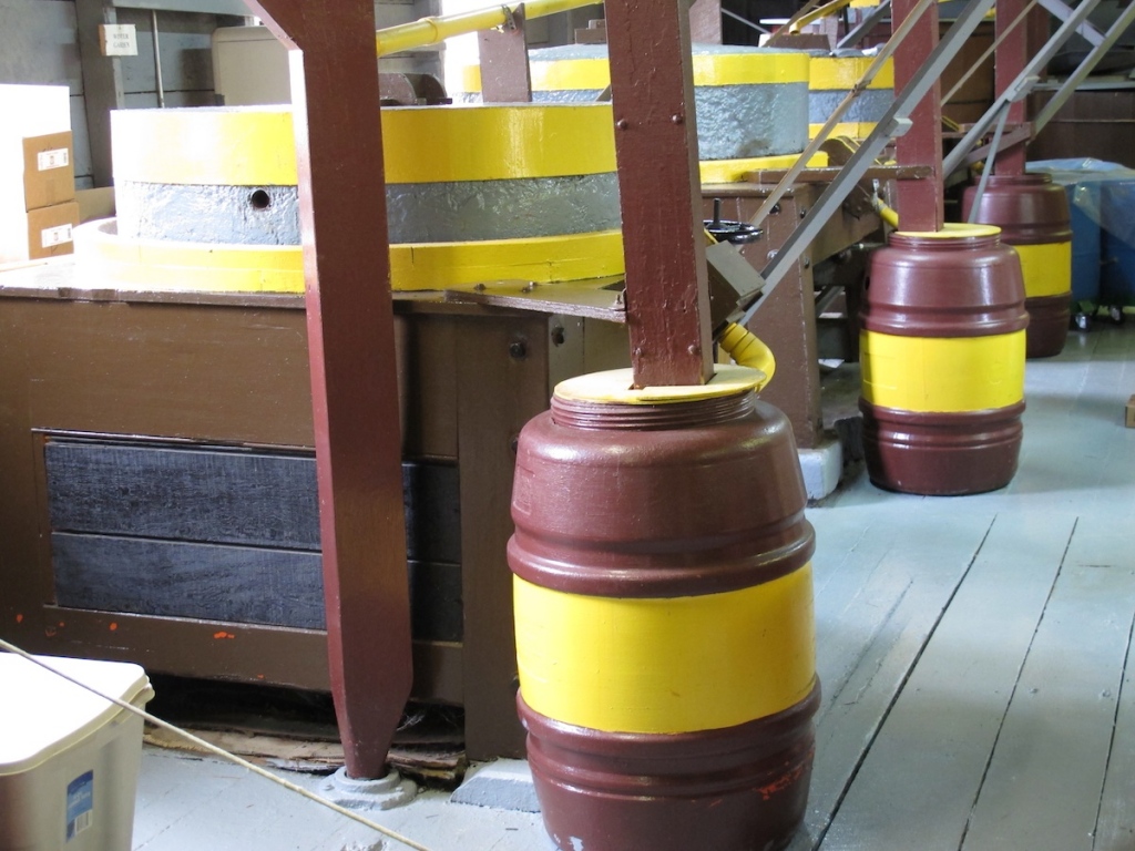 French quartz millstones at Raye's Mustard Mill, Eastport, Maine