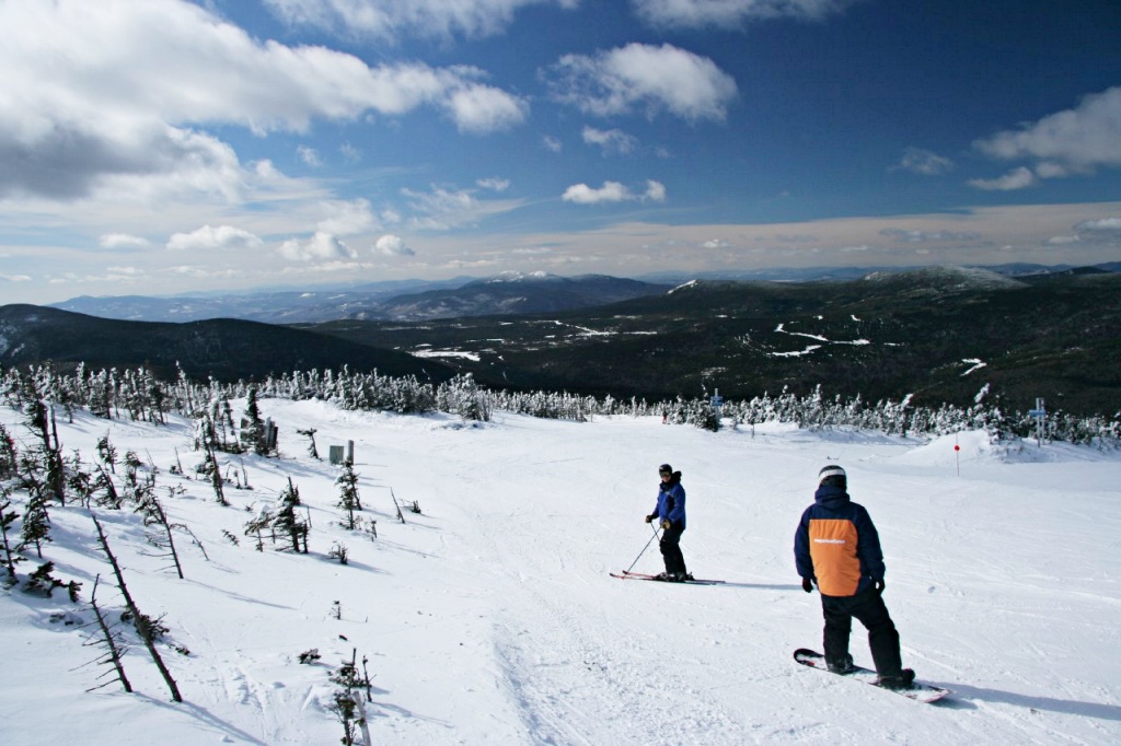 View from the summit at Sugarloaf, Maine