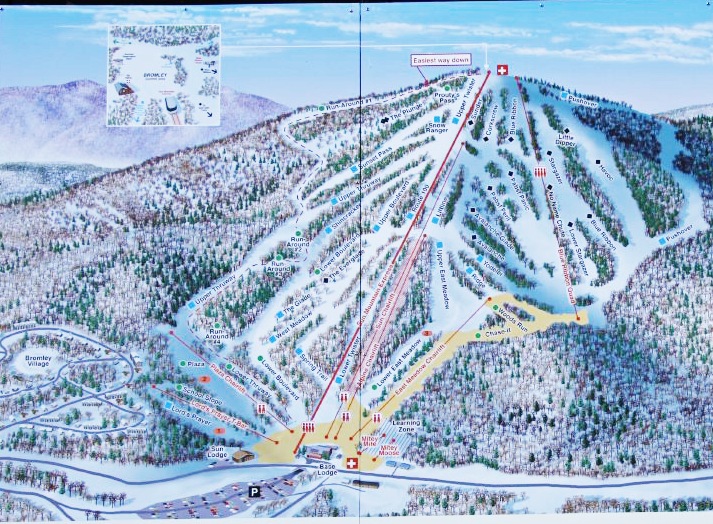 Bromley Mountain Ski Trails Map